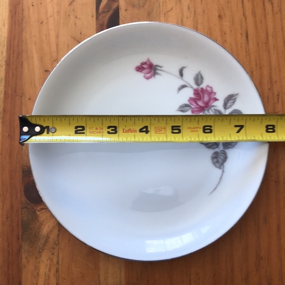 Lennold fine China enchanted rose pattern 1583 two small plates vintage Japan - Picture 4 of 4